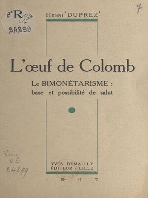 cover image of L'œuf de Colomb